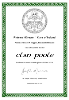 Clans of Ireland Recognition