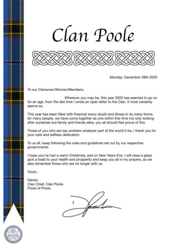 Open letter to the Clan.